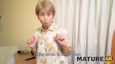 MATURE4K Woman Is Old But Still Wants To Fuck So Boss Stepson Helps Her