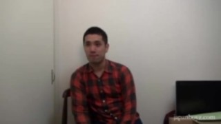 Asian Muscle Boy Jerks Off