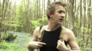HOT & horny warrior woman Eloa Lombard fucks a hiker in the woods