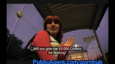 PublicAgent Lucy Gets my big cock in her behind the train station