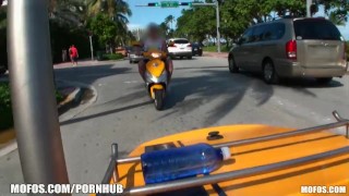 HOT natural exhibitionist fucks her man in public
