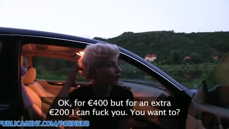 PublicAgent hd Blonde lesbian takes cock for money
