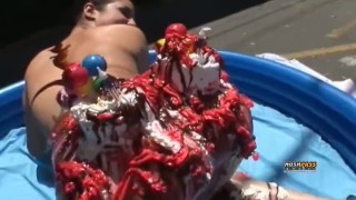 Paige Taylor in Paige serves up a special birthday butt cake