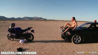 Busty biker beauty Destiny Dixon gets caught speeding