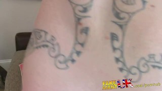 FakeAgentUK Threesome sex roulette on the casting couch