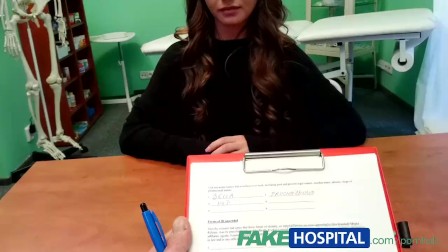 FakeHospital model cums for tattoo removal doctor enjoys himself