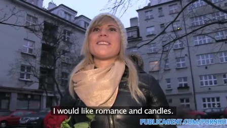 PublicAgent Valentines Day fuck with a stranger for sexy blonde