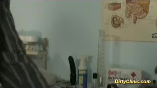 sexy cute Nurse loves dildo and cock for a real orgasm