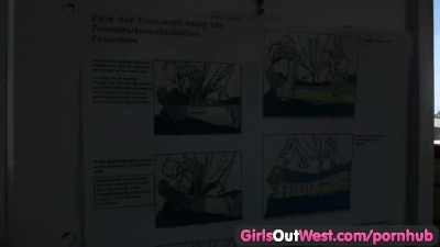 Girls Out West - Squirting hairy lesbian pussies