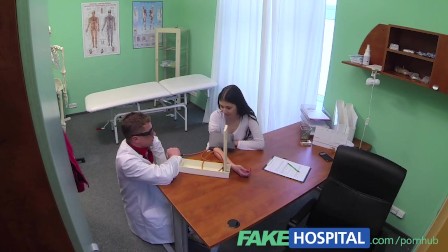 FakeHospital Passionate redheads tight pussy causes creampie from doctor