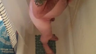 shower jerk cum