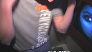 Blonde Boy Blows Boners Thru Glory Hole!
