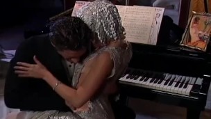 Erotic slow blowjob on the piano