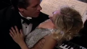 Erotic slow blowjob on the piano