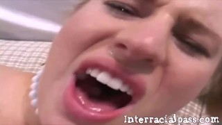 Teen Cassidy strains to take the Monster Cock!