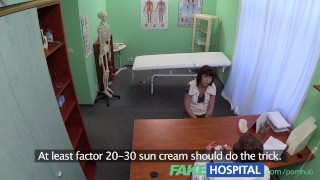 FakeHospital Sexy brunette learns that only hard cock can cure her