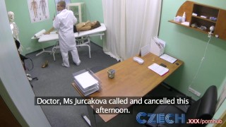 Czech Doctor makes sexy patient with amazing tits squirt for the first time