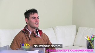 FemaleAgent. Naughty MILF agent has highland fling with sexy Scottish stud