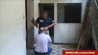 Horny worker fucking a daddy