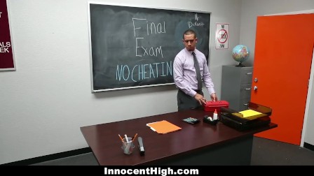 InnocentHigh - SchoolGirl Natalie Monroe Fucks Her Teacher!