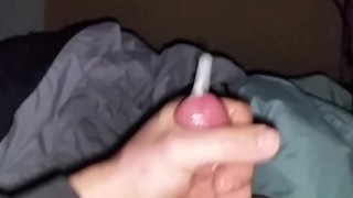 Jerking off big cumshot