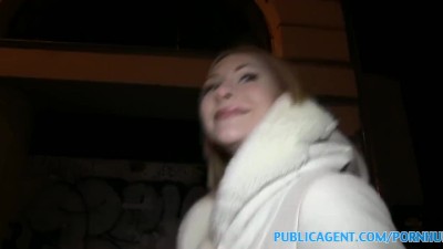 PublicAgent Beautiful Blonde fucks big cock in hotel room