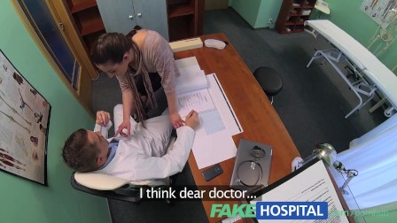 FakeHospital Horny saleswoman strikes a deal with the dirty doctor
