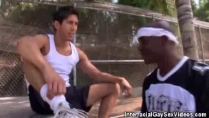 Sporty Interracial Jocks blowjobs