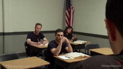 Preview 4 of Ts Dominates Police Academy Star