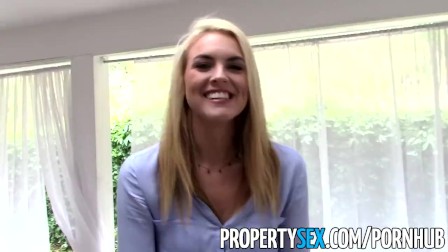 PropertySex - Gorgeous blonde real estate agent makes sex video with client