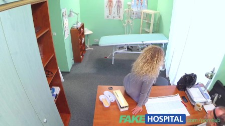 FakeHospital Triple cumshot from doctor when his mistress visits his office