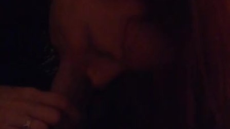 Greedy redhead plays with cock