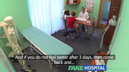 FakeHospital Sexy redhead will do anything for a sick note to get off work
