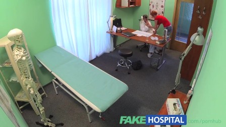 FakeHospital Sexy redhead will do anything for a sick note to get off work