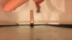 FUCKING A MOUNTED DILDO IN THE SHOWER AND SOME anal