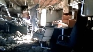 Horny snake commando walks through building looking for his enemy