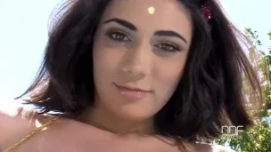 Wow, that amazing brunette Romanian big tits porn sensation Luna Amor is ba