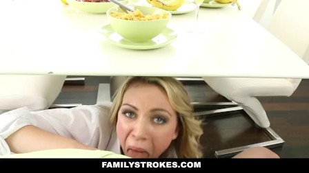 ❤️FamilyStrokes - Daddy fucks step daughter every time mommy leaves