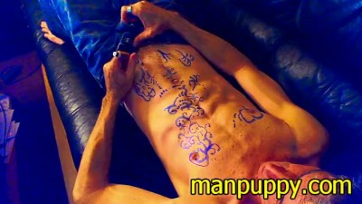 Manpuppy - Gay DILF Body Drawing Fetish and Cum