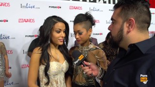 PornhubTV Layla Sin & Skin Diamond Red Carpet 2015 AVN Interviews