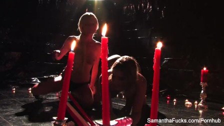 Kinky candle fun with Samantha Saint & Victoria White