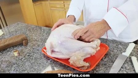 teenPies -  teen Creampied by Chef on Thanskgiving