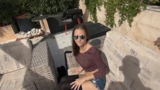 OutdoorSex! MaryWet Teen illicitly neighboring house!