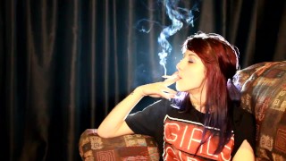 Teen Loves Smoking All White 100s