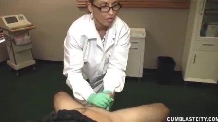 Busty doctor heals a huge boner