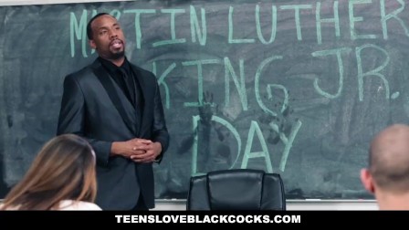 teensLoveebonyCocks - Big ebony Dicking On MLK DAY