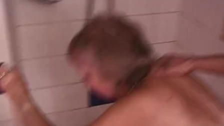 Sexy Grandma Shower Having Fun With Young Cock