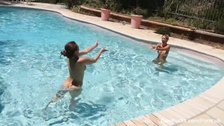 Dani Daniels and Cherie DeVille go for a swim