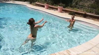 Dani Daniels and Cherie DeVille go for a swim