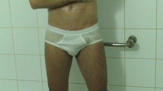 Hot gay and underwear shower